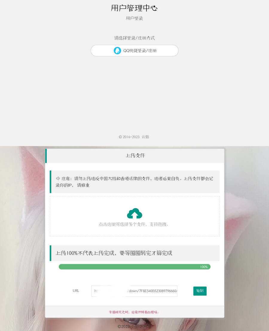 带后台的简洁网盘源码小猫咪网盘V1.3 - 项目资源网