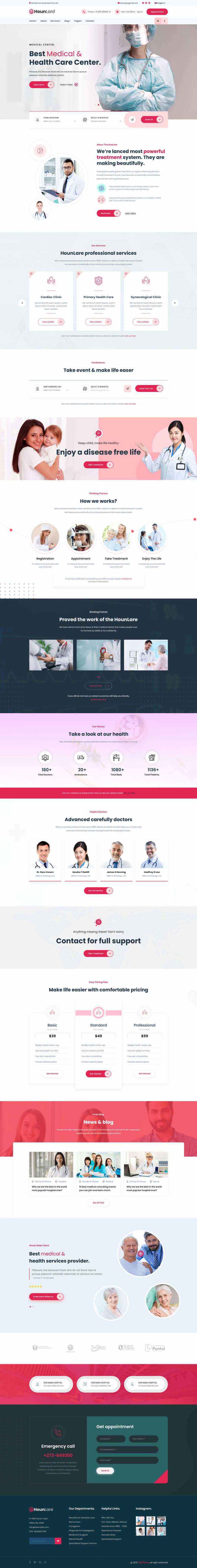 Bootstrap医疗保健服务机构HTML5模板 - 项目资源网