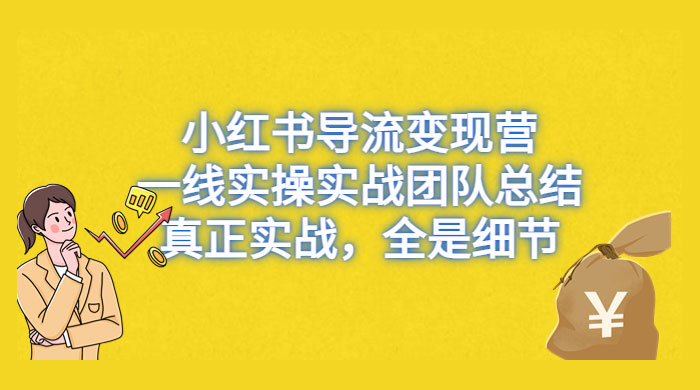 小红书导流变现营,一线实战团队总结,真正实战,全是细节,全平台适用 小红书导流变现营,一线实战团队总结,真正实战,全是细节,全平台适用