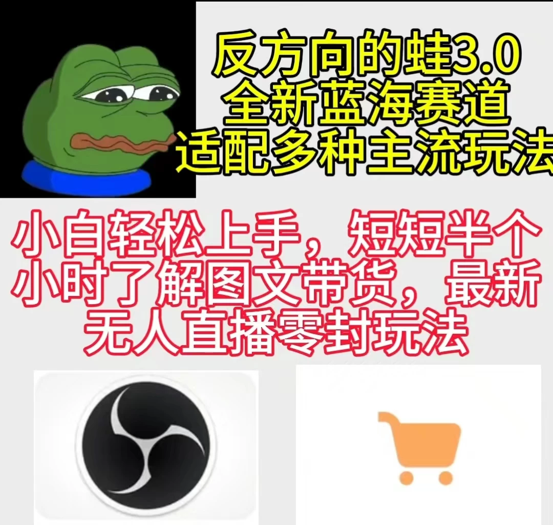 反方向的蛙3.0 图文最新玩法 隐身各种主流项目 新手小白轻松上手 日入2000+ - 项目资源网