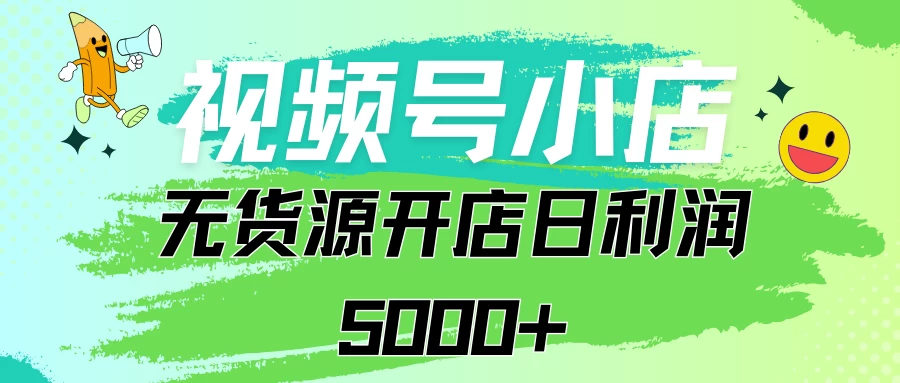 视频号无货源小店从0到1日订单量千单以上纯利润稳稳5000+ - 项目资源网