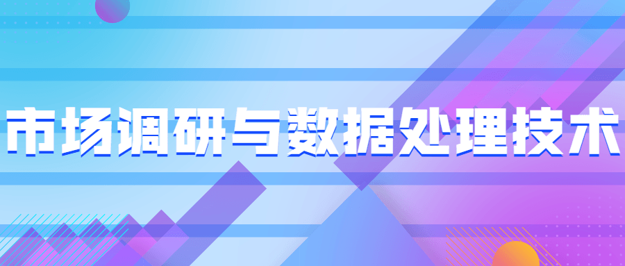 市场调研与数据处理技术 - 项目资源网